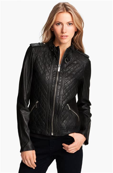 michael kors women leather jacket|michael kors jackets women's sale.